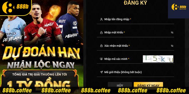 Đăng ký tài khoản VIP 888B cực dễ dàng